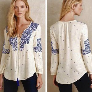 Vanessa Virginia Peasant Boho Top sz 2